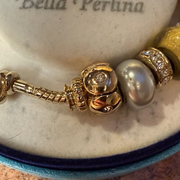 Bella Perlina Gold and Silver Beaded Bracelet - Picture 5 of 11